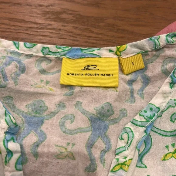 Roller Rabbit Monkey Swim Cover Up - Size 1 - Picture 2 of 4